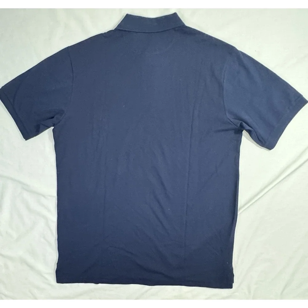NWOT Polo Ralph Lauren SKI Tourney Print Mesh Knit Collared Polo Shirt Navy XLT